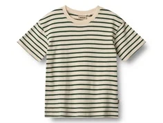 Wheat Fabian t-shirt med grønne striber